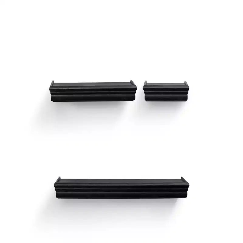 Mensola galleggiante marrone da 17.9", montaggio a parete in legno con staffe invisibili, perfetta per l'arredamento di bagno/camera da letto/cucina o per esporre libri/piante, facile da installare.
