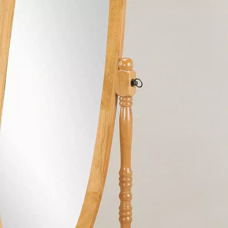 TUYOHW Anna Style Specchio Decorativo a Figura Intera per Camera da Letto, Spogliatoio, Specchio a Terra Tradizionale con Cornice in Legno, Quercia