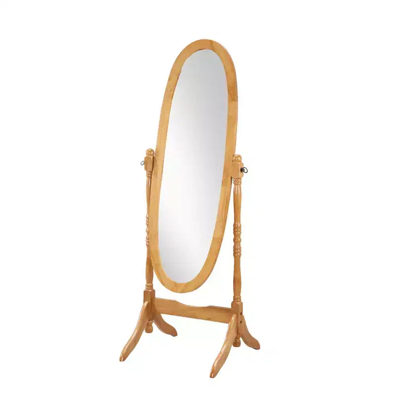 TUYOHW Anna Style Specchio Decorativo a Figura Intera per Camera da Letto, Spogliatoio, Specchio a Terra Tradizionale con Cornice in Legno, Quercia