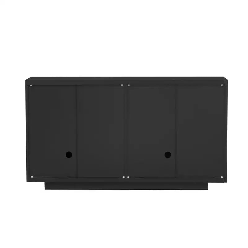 Mobile Credenza da 152 cm con 4 Ante Ondulate e Ripiani Regolabili. Tavolo Consolle per Ingresso. Soggiorno. Sala da Pranzo. Cucina