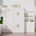 VIYET 64H Armadio Dispensa in Acciaio Bianco Resistente, Ripiani Regolabili da 25 kg/Ripiano + Anta Magnetica, per Cucina/Bagno/Soggiorno