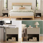 COZONY Comodini Moderni Set da 2, Design con Bordi Arrotondati per Camera da Letto Soggiorno, Non richiedono alimentazione.