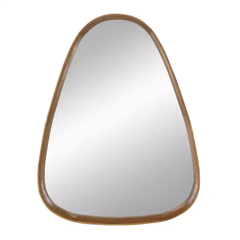 Specchio da parete irregolare 30 x 38 pollici con cornice in legno