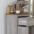 Mobile dispensa/credenza da fattoria con ante scorrevoli, credenza da cucina con doppie ante, cassetto e ripiano regolabile