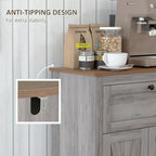 Mobile dispensa/credenza da fattoria con ante scorrevoli, credenza da cucina con doppie ante, cassetto e ripiano regolabile