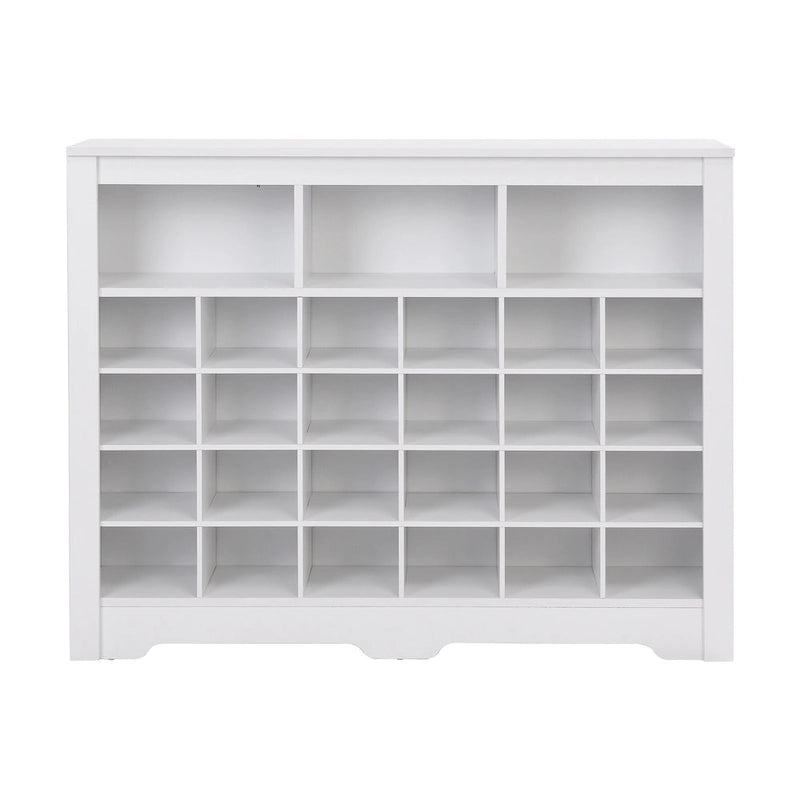 Consolle Scarpiera 24 Scomparti Design Elegante, Scarpiera Moderna con Base Curva, Madia Versatile di Alta Qualità