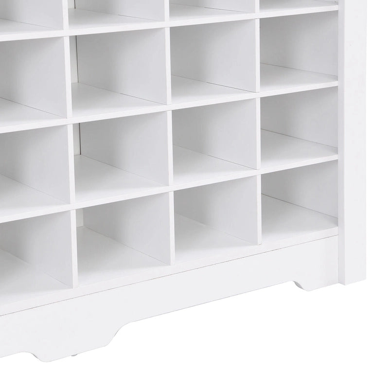 Consolle Scarpiera 24 Scomparti Design Elegante, Scarpiera Moderna con Base Curva, Madia Versatile di Alta Qualità