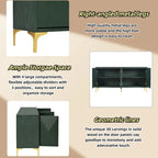 Credenza a 4 ante da 60" con ante intagliate e ripiani regolabili per ingresso, sala da pranzo, soggiorno