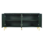 Credenza a 4 ante da 60" con ante intagliate e ripiani regolabili per ingresso, sala da pranzo, soggiorno