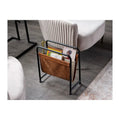 Portariviste a Sospensione Osi Freestanding con Struttura in Metallo e Finitura in Similpelle