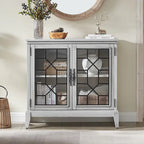 Credenza e buffet, armadietto decorativo con ante, mobiletto console effetto invecchiato per ingresso, soggiorno, camera da letto, cucina
