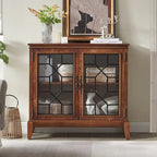 Credenza e buffet, armadietto decorativo con ante, mobiletto console effetto invecchiato per ingresso, soggiorno, camera da letto, cucina