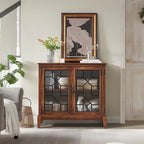 Credenza e buffet, armadietto decorativo con ante, mobiletto console effetto invecchiato per ingresso, soggiorno, camera da letto, cucina