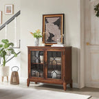 Credenza e buffet, armadietto decorativo con ante, mobiletto console effetto invecchiato per ingresso, soggiorno, camera da letto, cucina