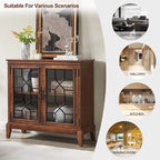 Credenza e buffet, armadietto decorativo con ante, mobiletto console effetto invecchiato per ingresso, soggiorno, camera da letto, cucina