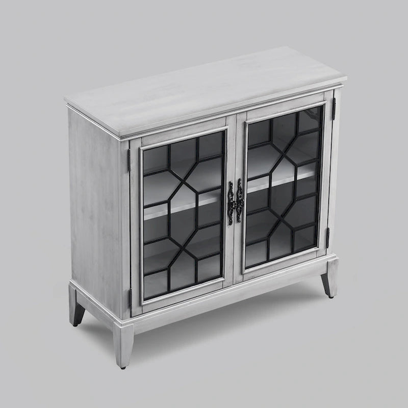 Credenza e buffet, armadietto decorativo con ante, mobiletto console effetto invecchiato per ingresso, soggiorno, camera da letto, cucina