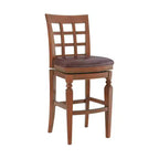 Set di 2 sgabelli da bar alti Napa con schienale in mogano - Alaterre Furniture: Imbottito, struttura in legno di Hevea, altezza seduta 76 cm