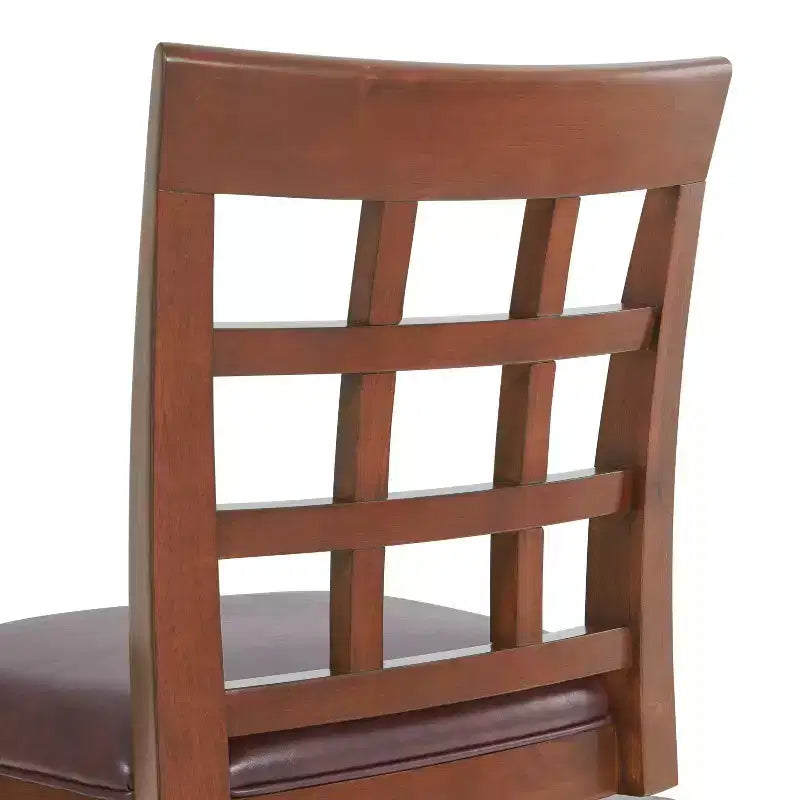 Set di 2 sgabelli da bar alti Napa con schienale in mogano - Alaterre Furniture: Imbottito, struttura in legno di Hevea, altezza seduta 76 cm
