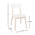 Buylateral Set di 4 Sedie da Pranzo Moderne Bianco/Naturale