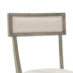 Crosley Set di 2 sedie da pranzo Alessia lavato grigio rustico: imbottite, gambe in legno di gomma, imbottitura in schiuma