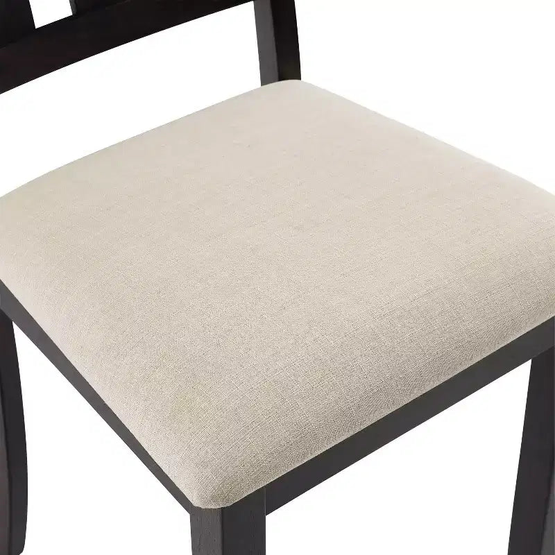 Set di 2 sedie da pranzo con schienale a doghe Hayden Ardesia - Crosley: Seduta imbottita, Struttura in legno di gomma, Lino