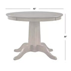 Lifestorey Athens Farmhouse Tavolo da pranzo rotondo 42" Noce