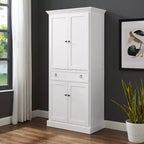 Winston Storage Pantry White - Crosley: Credenza alta a due ante, 5 ripiani, stile tradizionale