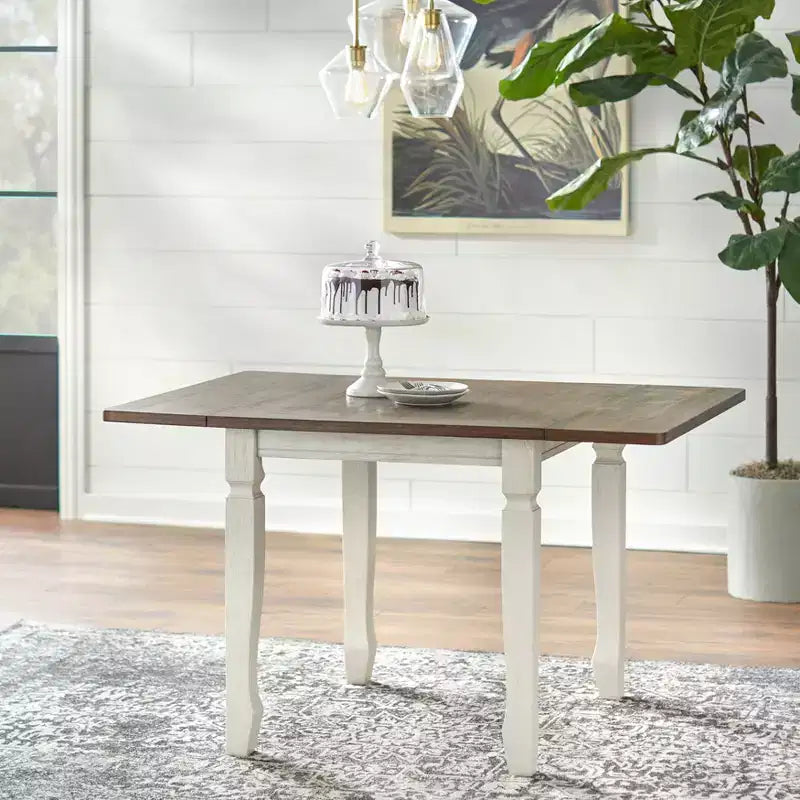 Buylateral Tavolo da pranzo a ribalta Maryland Farmhouse Noce/Bianco