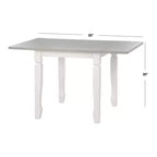 Buylateral Tavolo da pranzo a ribalta Maryland Farmhouse Noce/Bianco