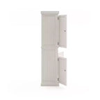 Nantucket Pantry Bianco Sporco - Homestyles: Mobile da cucina costiero nautico, Struttura in legno massello, Ripiani regolabili, Altezza 72"