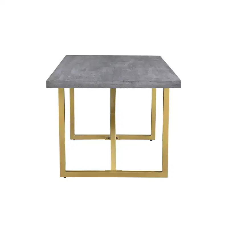 Tavolo da pranzo Raven in legno di mango da 60" con dettagli oro/grigio - Timbergirl