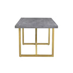 Tavolo da pranzo Raven in legno di mango da 60" con dettagli oro/grigio - Timbergirl