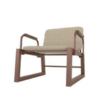 1.0 Sedia bassa Whythe Lino/Corten - Manhattan Comfort: Moderna, struttura in acciaio imbottita, per sala da pranzo e salotto