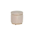 Linon Blanche Storage Ottoman Corduroy Cream