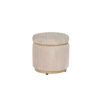 Linon Blanche Storage Ottoman Corduroy Cream