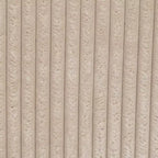 Pouff contenitore Linon Blanche in velluto a coste color crema