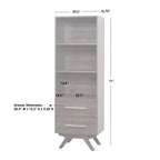 Buylateral 71" Ashfield - Mobile a torre con 3 ripiani e cassetti Noce