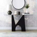 Riverpoint Tavolo Console Rettangolare Moderno Trasparente/Nero - HOMES: Inside + Out: Struttura in acciaio, bordo smussato