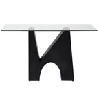 Riverpoint Tavolo Console Rettangolare Moderno Trasparente/Nero - HOMES: Inside + Out: Struttura in acciaio, bordo smussato