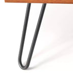 Tavolino da divano Lifestorey Alexandria a 1 cassetto color rovere: Tavolino con impiallacciatura in acacia e scomparto portaoggetti
