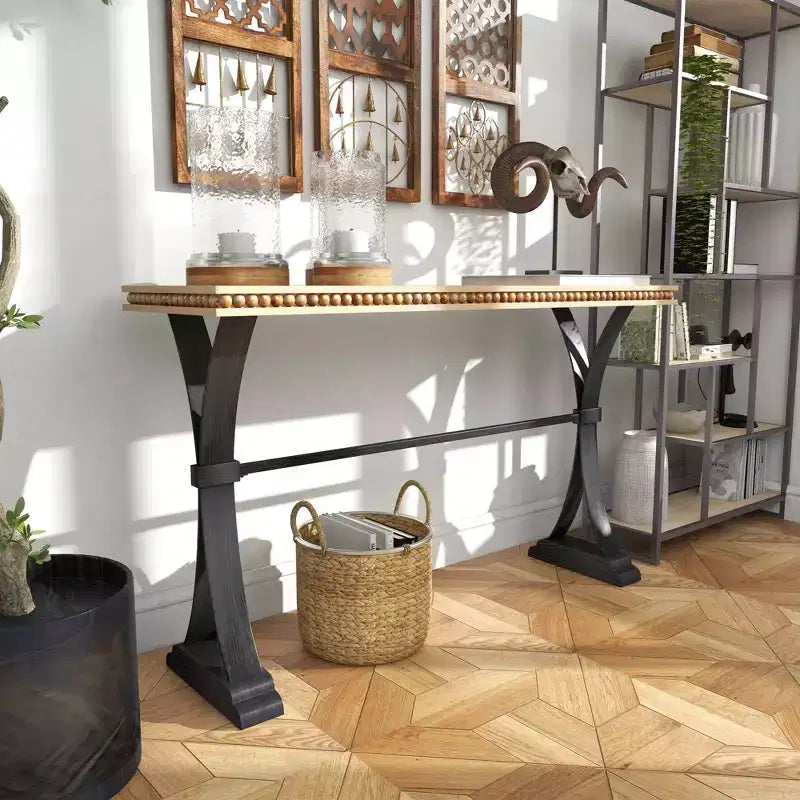 Consolle Industriale in Legno Marrone - Olivia & May