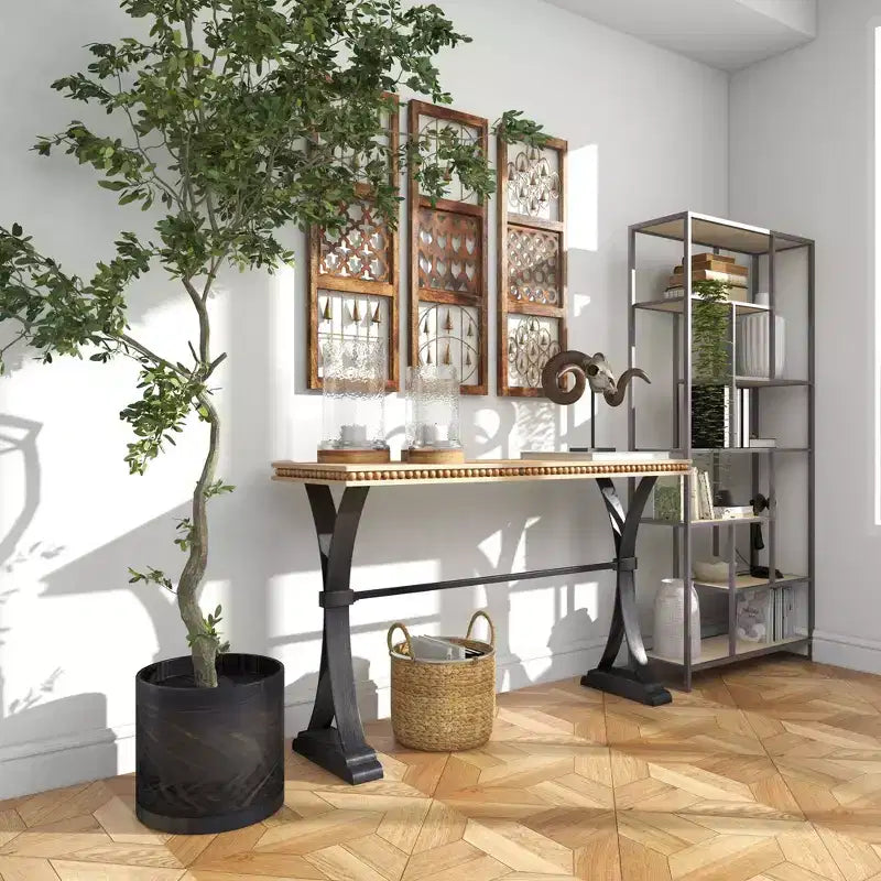 Consolle Industriale in Legno Marrone - Olivia & May