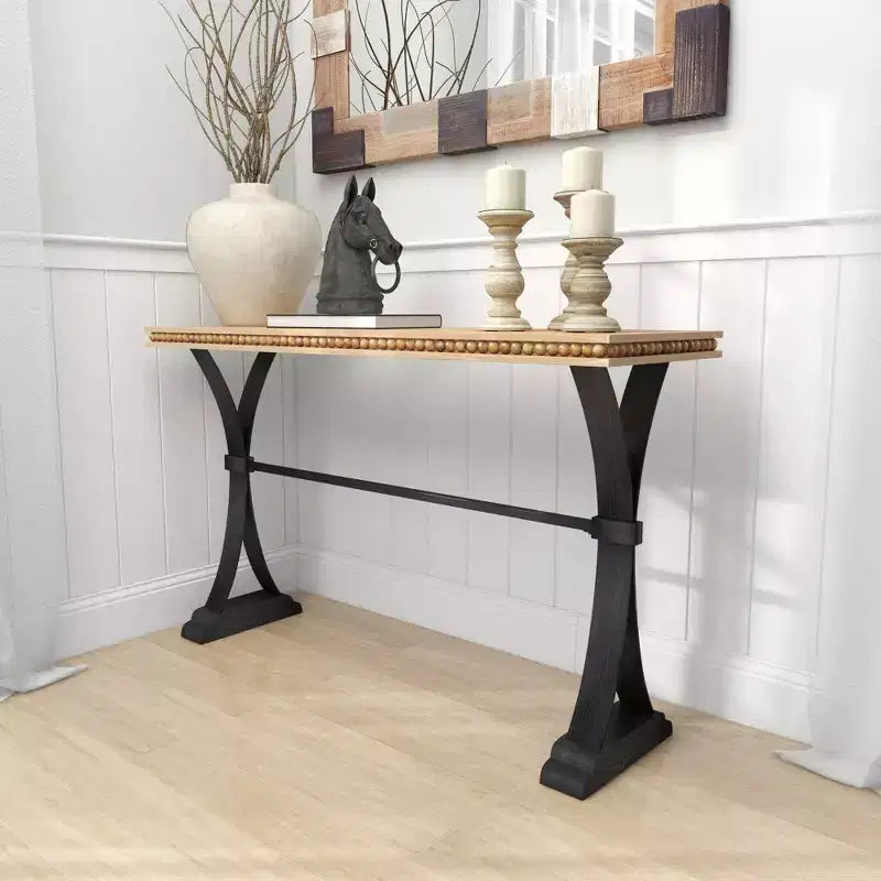 Consolle Industriale in Legno Marrone - Olivia & May