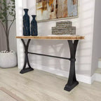 Consolle Industriale in Legno Marrone - Olivia & May