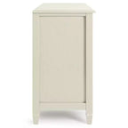 Mobile Basso Contenitore Hampshire Bianco Antico - WyndenHall: Stile Tradizionale, Ripiani Regolabili, Ante in Vetro