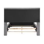 Letto imbottito Queen Nirlen con contenitore grigio - HOMES: Inside + Out: Poliestere, Schiuma, Legno di gomma, Design moderno
