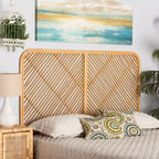 bali & pari Testata letto a parete Queen Sakina in rattan naturale/marrone: Mobili per camera da letto, Nessun assemblaggio richiesto