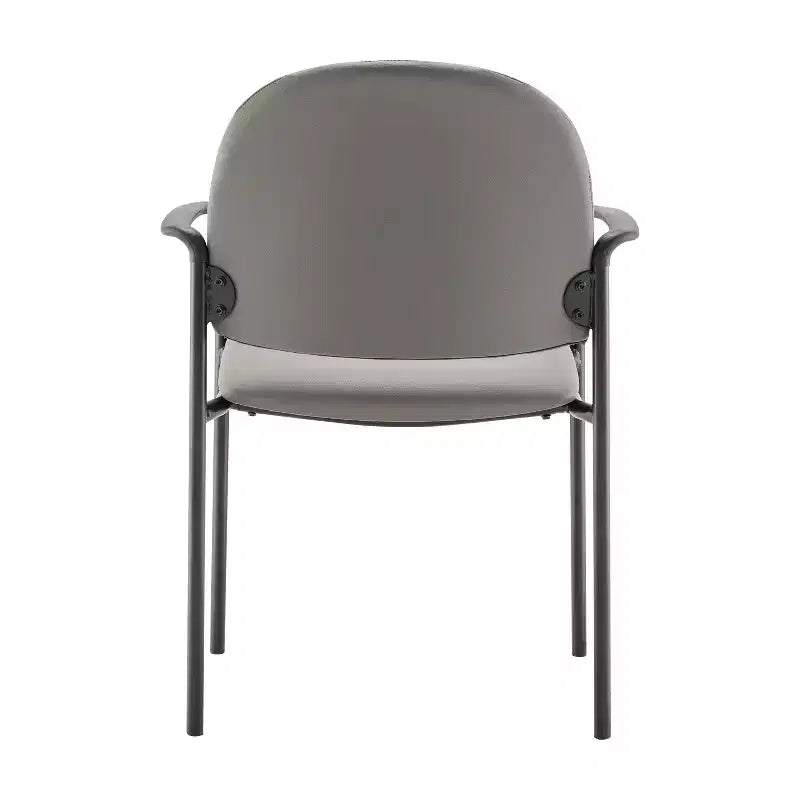 Sedia da reception laterale impilabile in acciaio Flash Furniture Comfort con braccioli