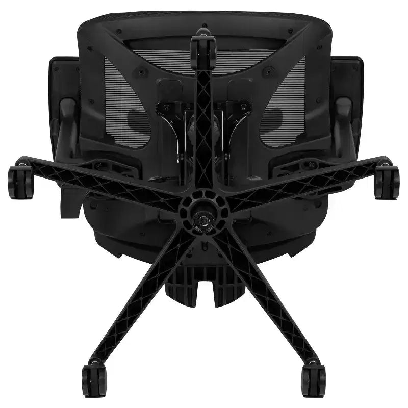 Sedia da ufficio ergonomica in rete Flash Furniture con meccanismo di inclinazione sincronizzata, poggiatesta girevole regolabile, supporto lombare, appendiabiti e braccioli regolabili