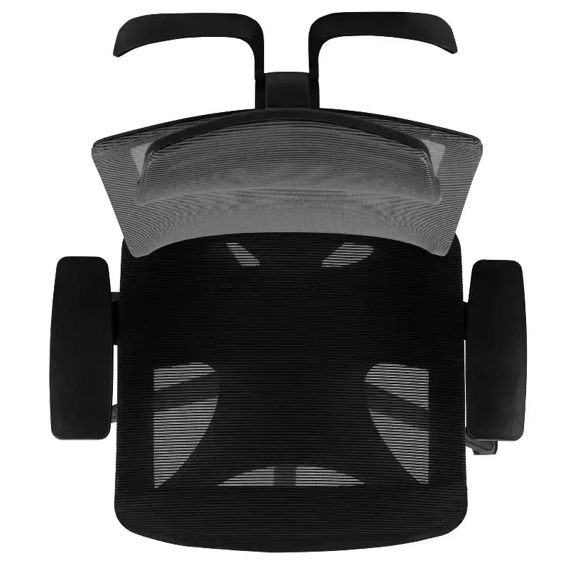 Sedia da ufficio ergonomica in rete Flash Furniture con meccanismo di inclinazione sincronizzata, poggiatesta girevole regolabile, supporto lombare, appendiabiti e braccioli regolabili
